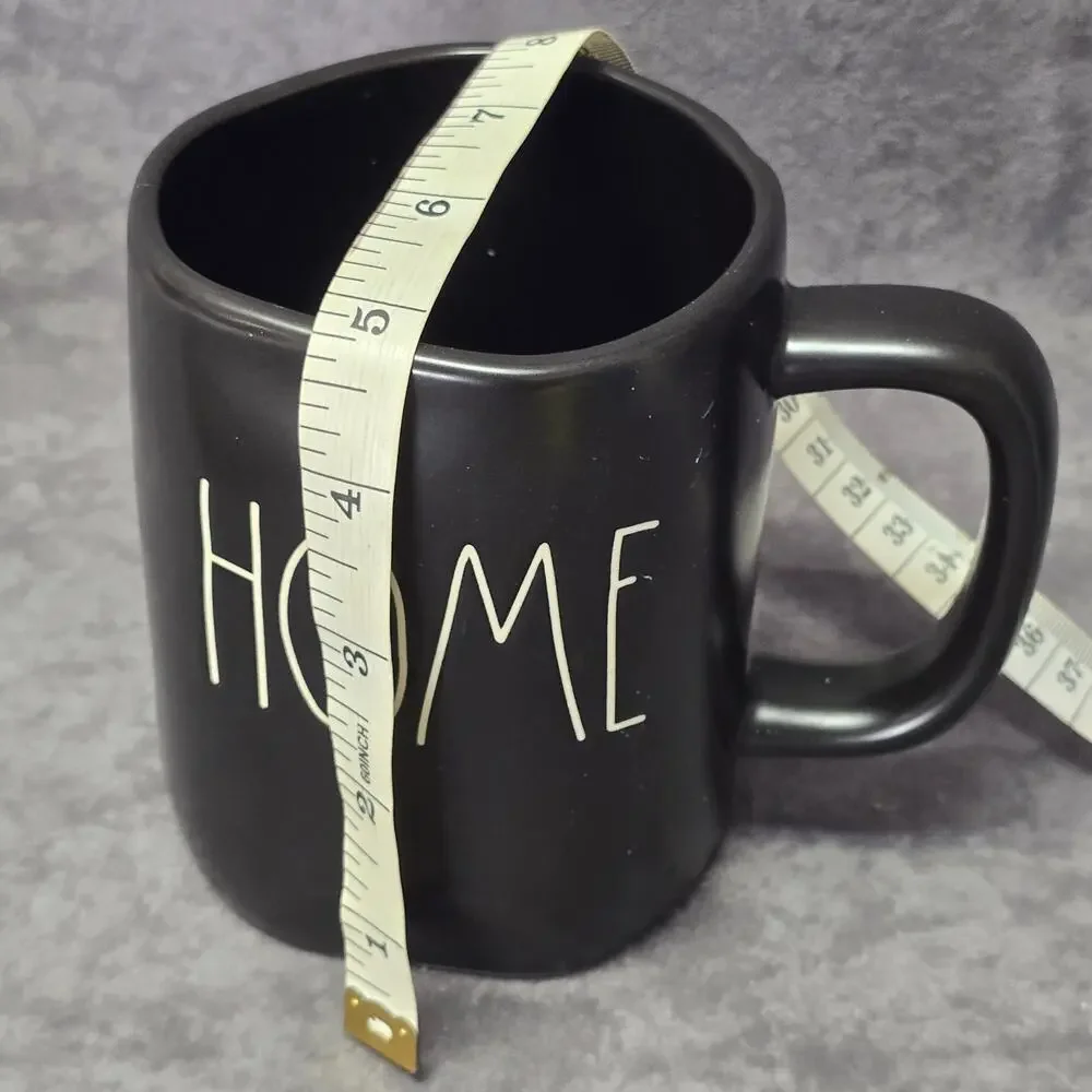 Rae Dunn Artisan Collection By Magenta HOME Black & White Coffee Tea Mug Glass